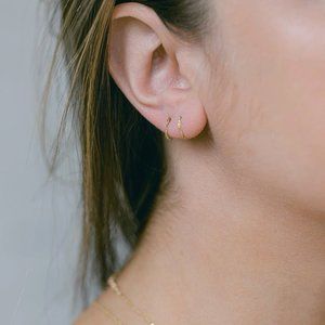 Gold Chain Hoop Earrings